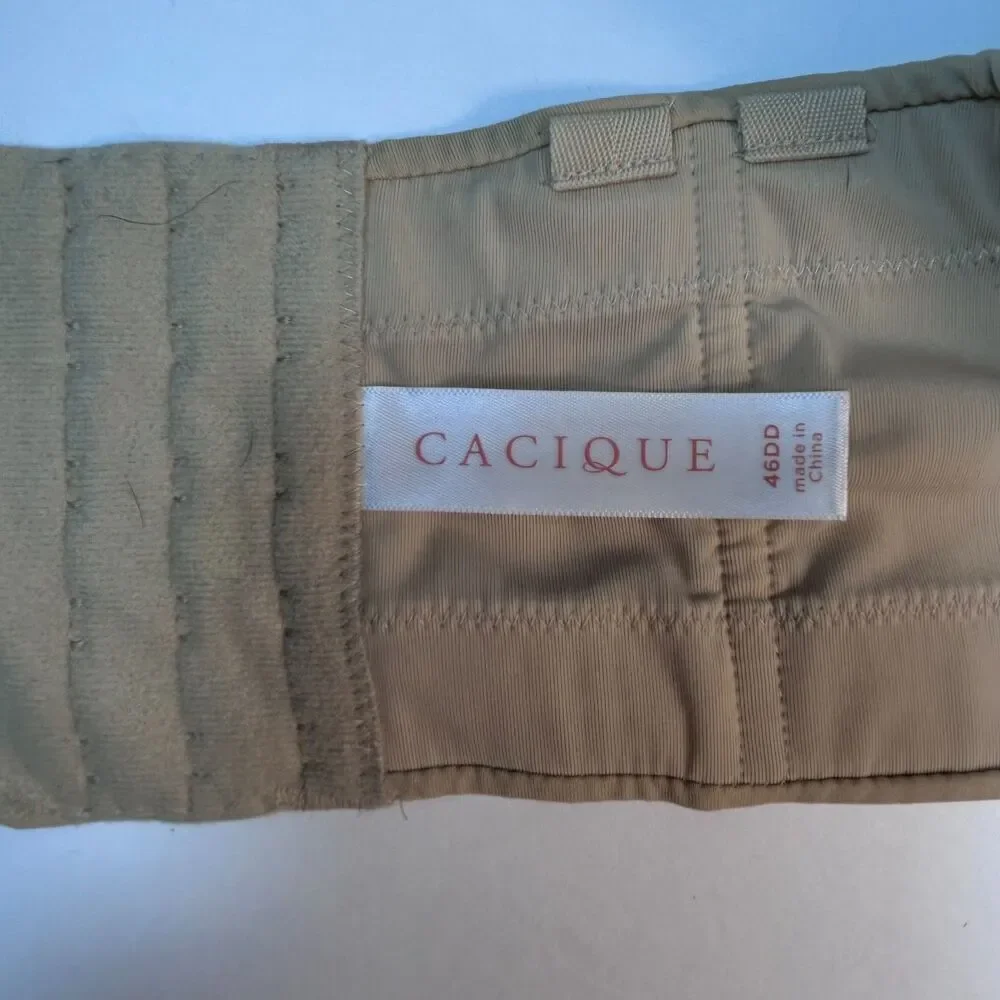 Cacique NWT Women's Tan Lightly Lined Underwire Strapless Bra Size 46DD